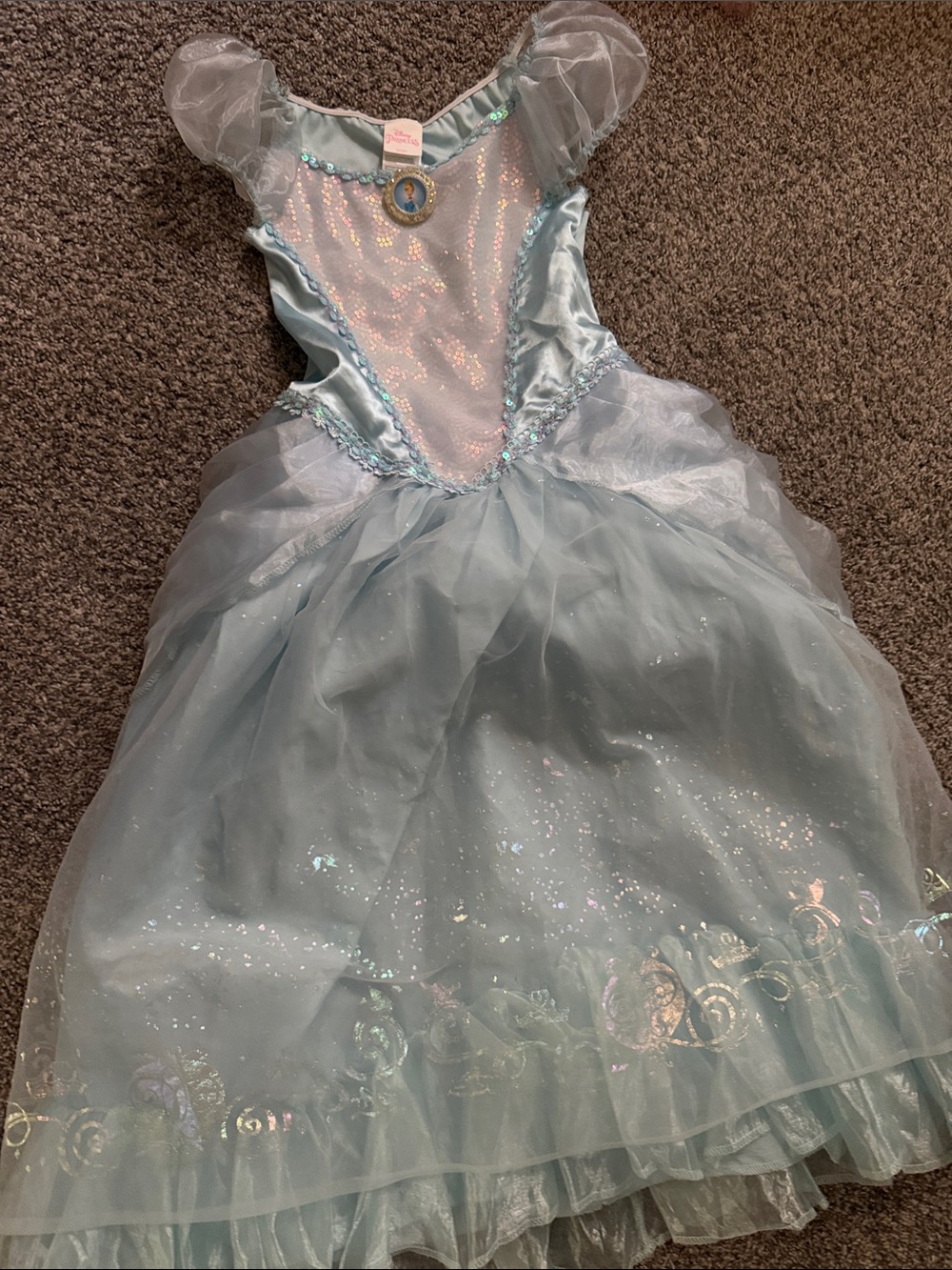 Disney Light Blue Cinderella-Inspired Sparkle Dress - Picture 1 of 4